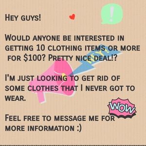 T-shirts, leggins, swimsuits, etc.